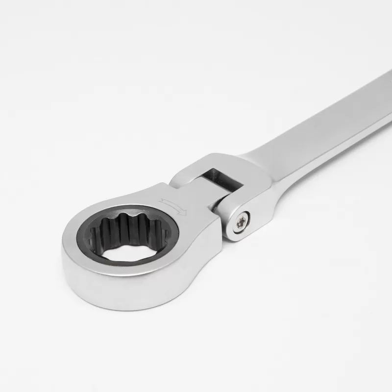 Fester Schraubenschlüssel mit Ratsche und Klappkopf 21 mm – Bild 3 von