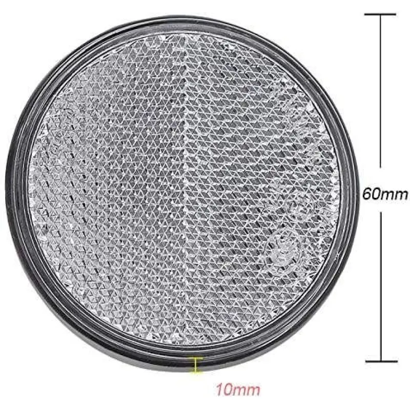 Selbstklebender Runder Reflektor 60mm Weiß – Bild 1 von