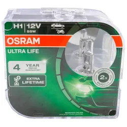 Bec Osram Ultra Life H1 12V 55W Set 2 buc  - imagine 1