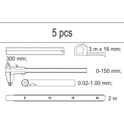 Set 5 instrumente de măsurat pentru dulap - imagine 1