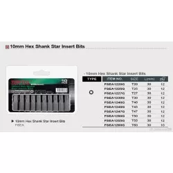 Bitende, Stern 10 mm Sechskant T25 x 30 mm