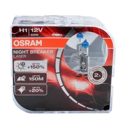 Bec Osram Night Breaker Laser Next Generation H1 12V 55W P14,5s Set 2 buc - imagine 1
