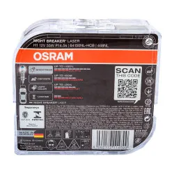 Bec Osram Night Breaker Laser Next Generation H1 12V 55W P14,5s Set 2 buc - imagine 3