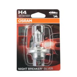Bec Osram Night Breaker Silver H4 12V 60/55W P43t blister - imagine 1