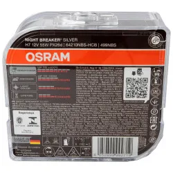 Bec Osram Night Breaker Silver H7 12V 55W PX26d Set 2 buc  - imagine 3