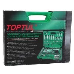 Trusa scule profesionala 1/4-1/2 108 Piese