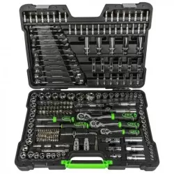 TRUSĂ DE TUBULARE 216 PIESE HEXAGONALE - CROMAT