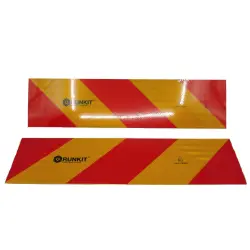 Kurze reflektierende Fahrzeugplatte (2er-Set), 56,5 cm x 14 cm, ECE-geprüft