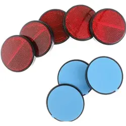 Selbstklebender Rundreflektor 60 mm Rot