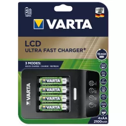 Incarcator Varta LCD Ultra Fast Charging +57685 +4X 56706 - imagine 3