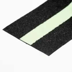 Banda adeziva, antiglisanta - 5m x 50 mm - fosforescent / negru - imagine 3