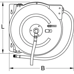 Rola aer comprimat pe tambur 10 mmx15 M , racord 3/8 - imagine 7