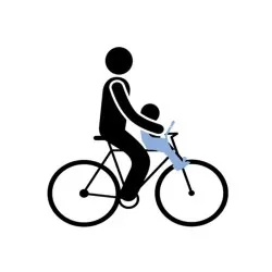 Scaun pentru copii, cu montare pe bicicleta in fata - Thule Yepp Mini Blue - imagine 3