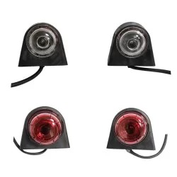Lampi laterale de gabarit cu LED 12-24V, rosu-alb, PVC dur /set