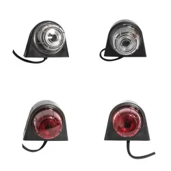 Lampi laterale de gabarit cu LED 12-24V, rosu-alb, PVC dur /set