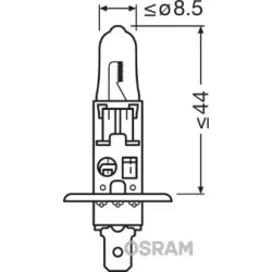Bec Osram Night Breaker Silver H1 12V 55W P14,5s blister - imagine 2