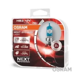 Bec Osram Night Breaker Laser Next Generation HB3 12V 60W P20d Set 2 buc