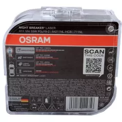 Bec Osram Night Breaker Laser Next Generation H11 12V 55W PGJ19-2 Set 2 buc - imagine 2