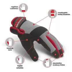 Manusi de protectie XL, cu fixare prin scai, cu degete capacitive pt. afisaje tactile - imagine 1
