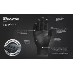 Manusi Mercator Gogrip Nitril (Black) XL - imagine 2