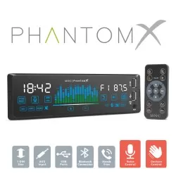 Autoradio "PhantomX" - 1 DIN - 4 x 50 W - Gestensteuerung - BT - MP3 - AUX - USBAutoradio "PhantomX" - 1 DIN - 4 x 50 W - Gestensteuerung - BT - MP3 - AUX - USB – Bild 1 von